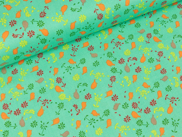 Baumwollstoff Free Spirit Posies pumpkin