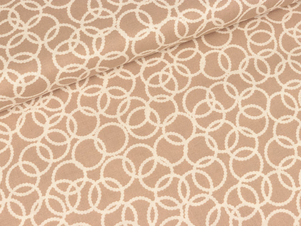 Baumwollstoff Free Spirit Ring Around tan