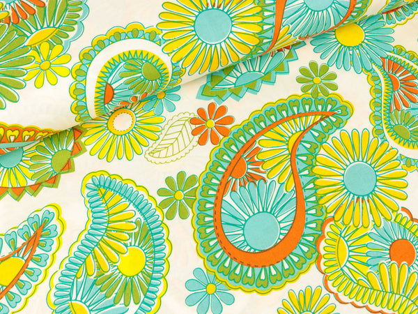 Baumwollstoff Free Spirit Lovelorn Paisley yellow