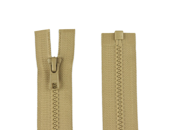 Reißverschluss teilbar Farbe beige