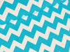 Sweatshirtstoff Mia Chevron türkis-weiß