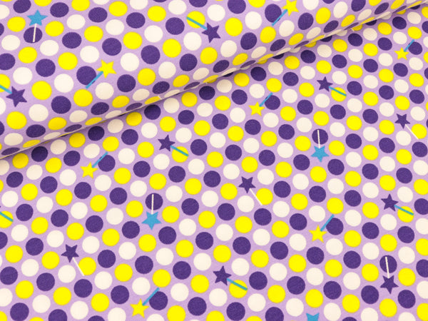 Baumwolljersey Fiona Fee Dots flieder von Blaubeerstern