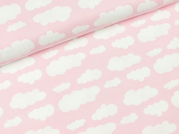 Baumwolljersey Vicente Wolken babyrosa