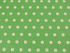 Leona beschichtete Baumwolle hellgrün Punkte