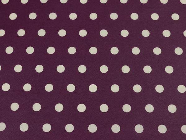 Leona beschichtete Baumwolle violett Punkte