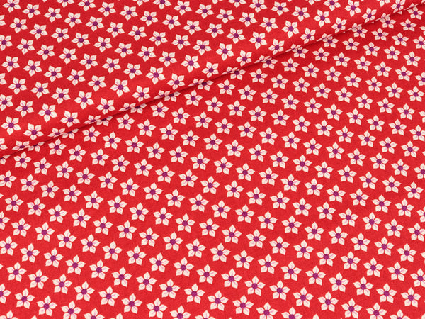 Baumwollstoff Little Blossom rot by Jolijou