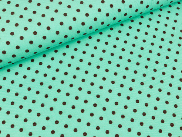 Feincord Jost in mint mit braunen Punkten
