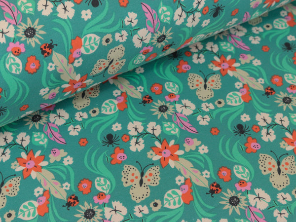 Sweatshirtstoff Freren türkis Pastelltöne