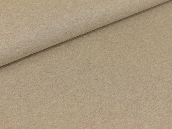 Baumwollsweat Jenna elfenbein meliert uni