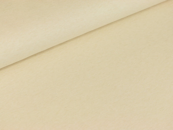 Baumwollsweat Jenna perlweiß meliert uni