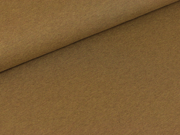 Baumwollsweat Jenna messing meliert uni