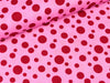 Baumwollstoff Dots rot auf rosa