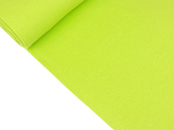 Glatte Bündchenware uni maigrün meliert