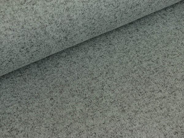 Strickstoff grau meliert innen angeraut
