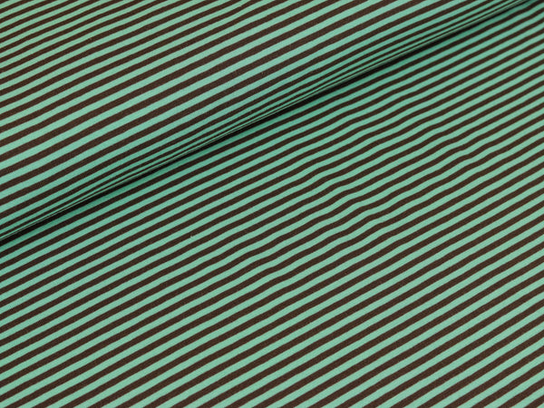 Jersey Ringeljersey Gitta mint-braun Streifen