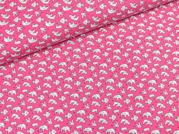 Baumwolljersey Vicente Mini-Origami pink