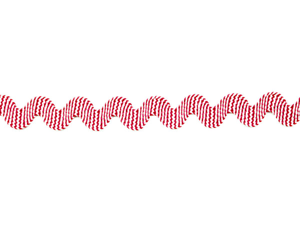 Zackenlitze 12mm Streifen rot