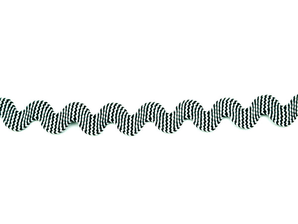 Zackenlitze 12mm Streifen schwarz