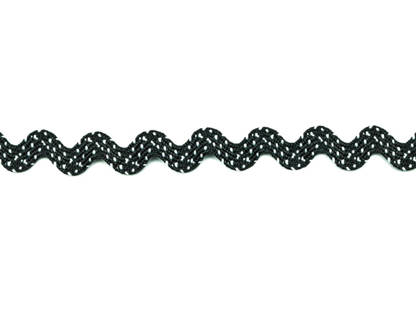 Zackenlitze 12mm kleine Punkte schwarz