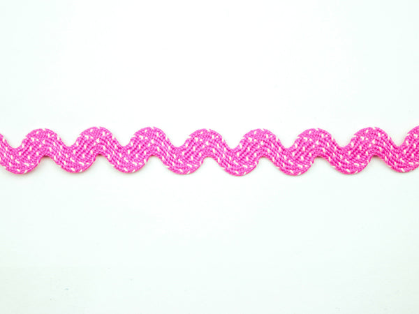 Zackenlitze 12mm kleine Punkte pink