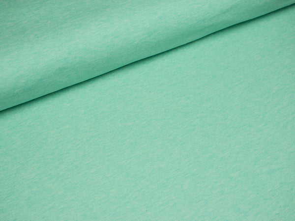 Baumwollsweat Jenna mint meliert uni