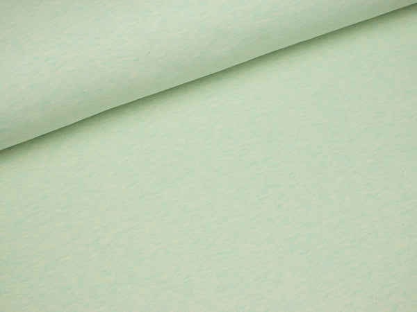 Baumwollsweat Jenna helltürkis meliert uni