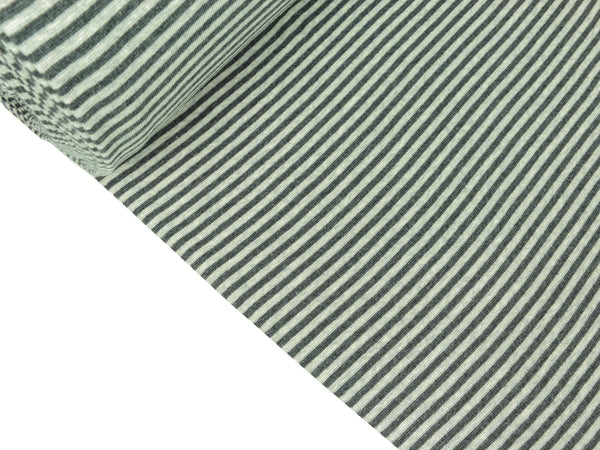 Bio Ringel Bündchenware mittelgrau-hellgrau