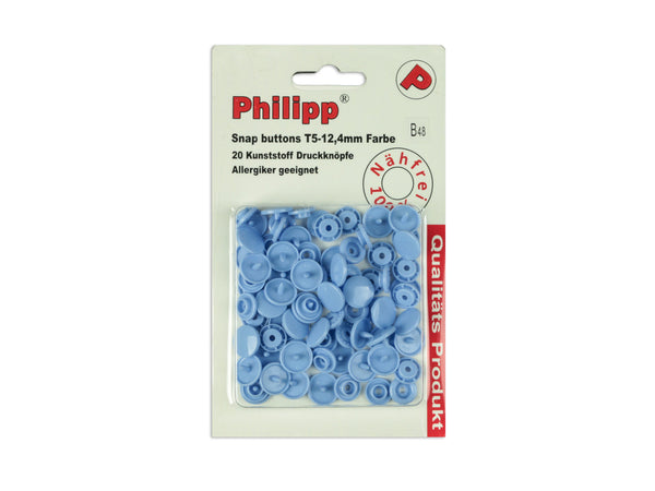BabySnap 20 Kunststoffdruckknöpfe veilchenblau B48