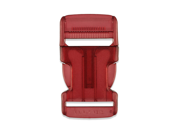 Rucksackschließe Rot transparent