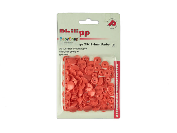 BabySnap 20 Kunststoffdruckknöpfe lachs B17