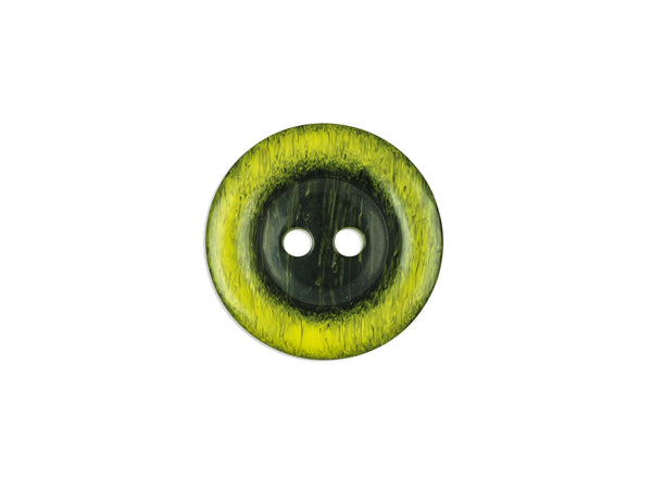 Großer Knopf 2-Loch kiwi-schwarz meliert glänzend