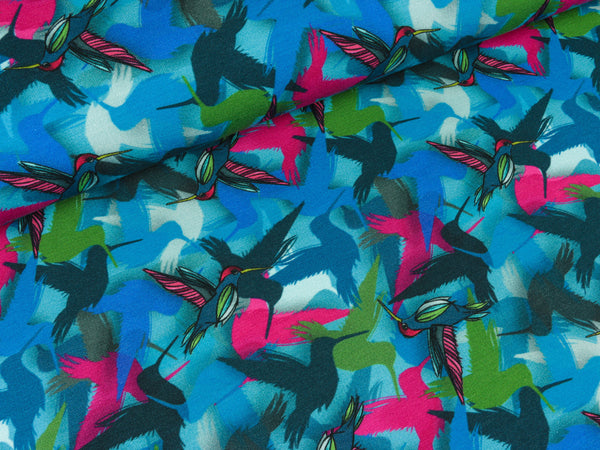 Leichter Sommersweat Joyeux KO-LI-BRI auf Blau