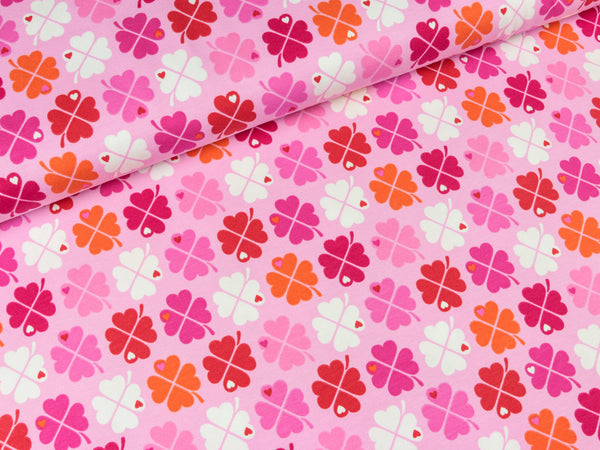 Baumwolljersey Klee by Graziela pink-orange