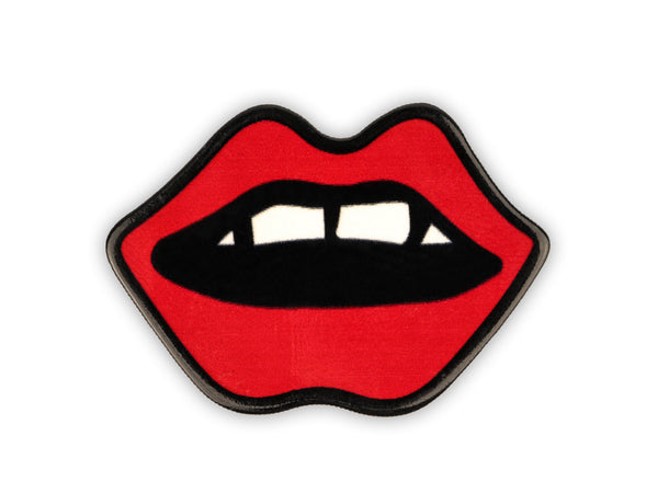 1 Stück Pin Mund rot-schwarz