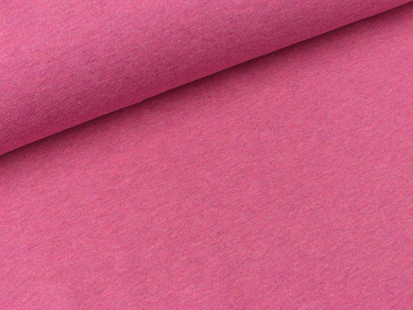 Baumwollsweat Jenna pink meliert uni