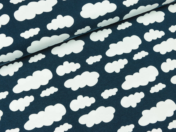Baumwolljersey Vicente Wolken dunkelblau