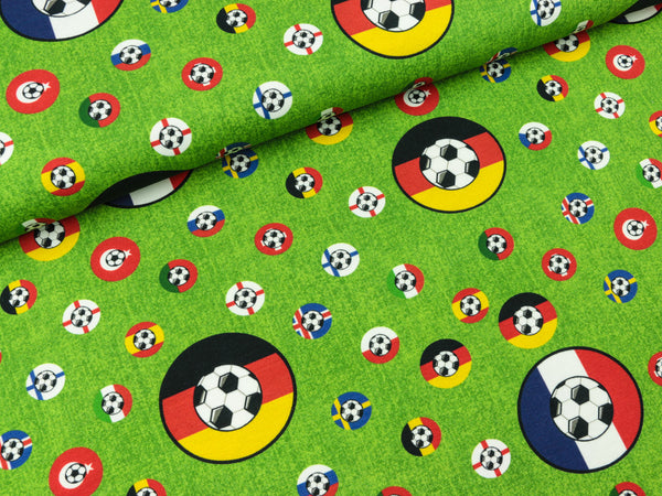 Baumwolljersey Fußball EM Special 2016 hellgrün