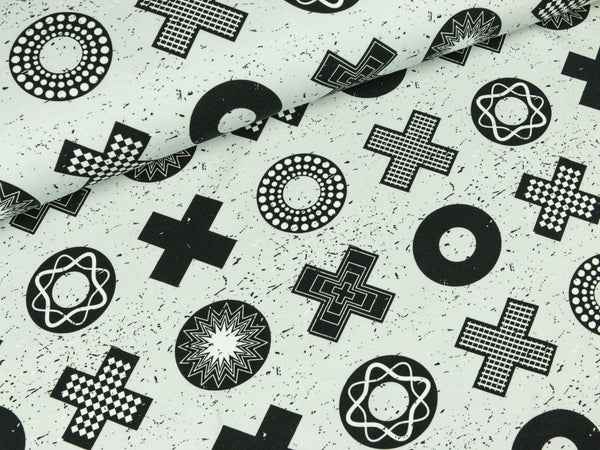 Baumwolljersey Tic Tac Rock hellgrau Shalmiak