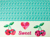 Baumwolljersey Jolly Cherry Forest mint by Jolijou