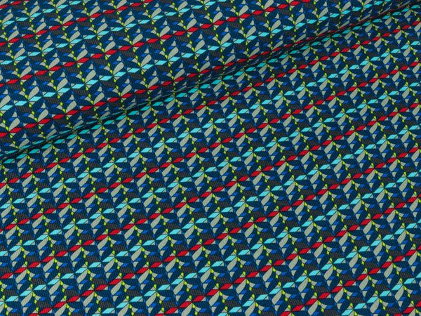 Feincord Donna Lucia blau-rot by Lila Lotta