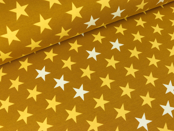 Baumwollsweat Raik Sterne ocker