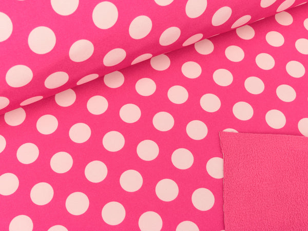 Softshell Punkte weiß auf Pink