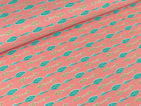 Swafing Organic Jersey Pfeile altrosa