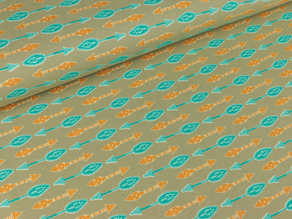 Swafing Organic Jersey Pfeile taupe