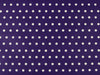 Beschichtete Baumwolle Leona lila mit weißen Punkten