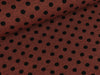 Baumwolljersey Kito Punkte schwarz auf terracotta meliert