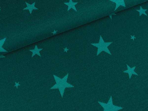 Feinstrick Yaren Sterne petrol