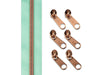 2m Endlosreißverschluss metallisiert mint/kupfer + 6 Zipper