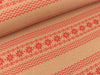 Doubleface Jacquard-Jersey Norweger Bordüre rot-beige