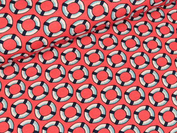 Baumwolljersey Lifebelts Shirt koralle by Lila Lotta